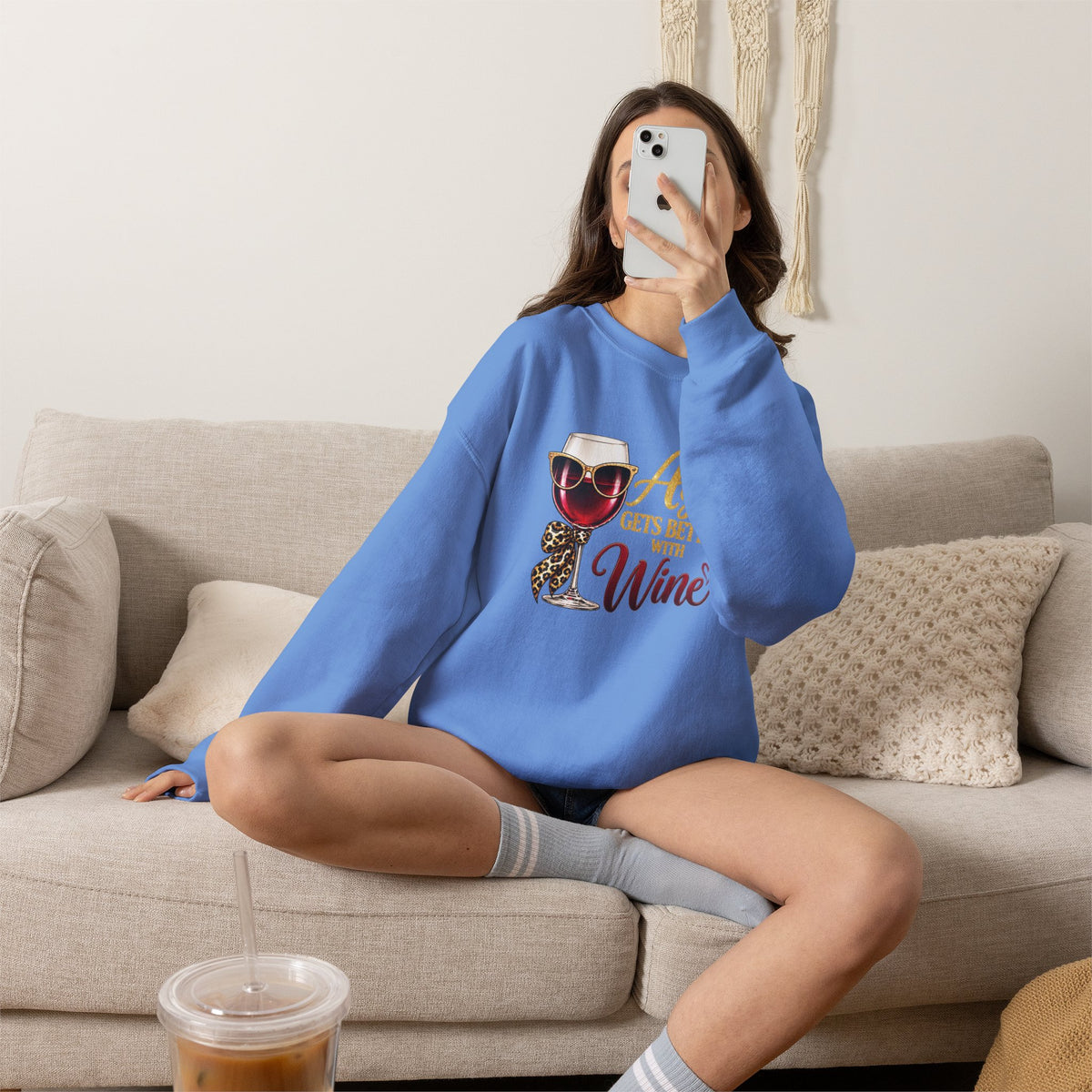 Age Gets Better With Wine Sweatshirt