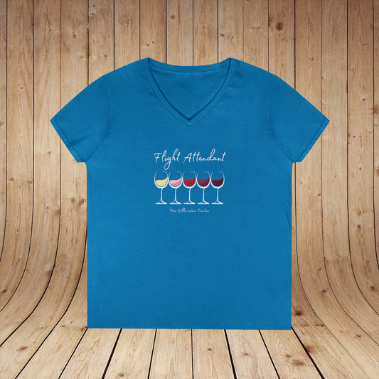 Flight Attendant Ladies V-Neck  Tee
