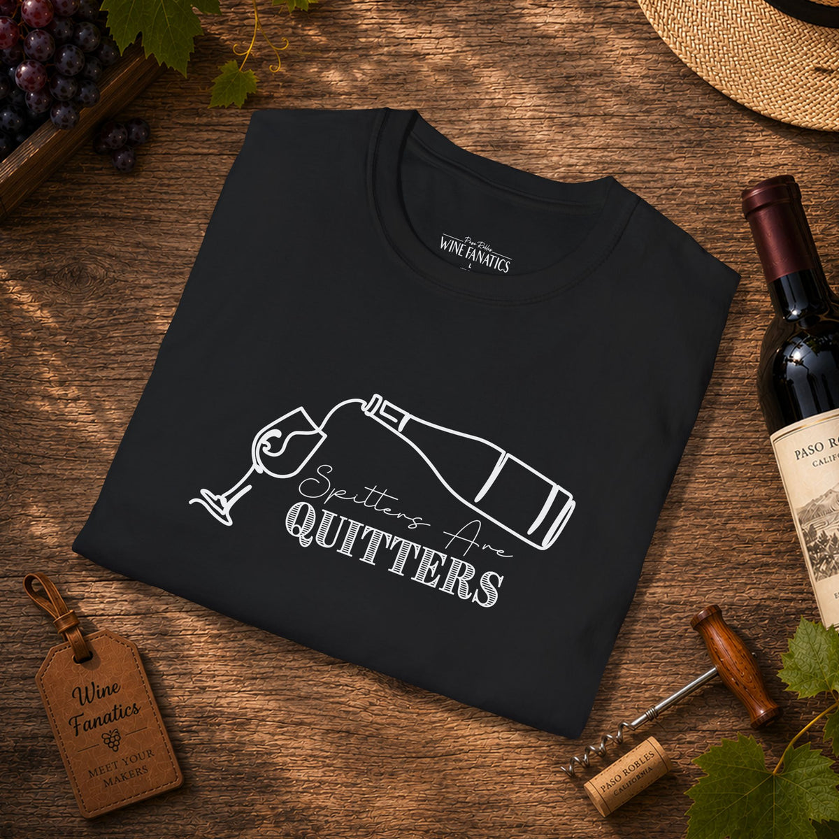 Spitters Are Quitters (wine) Crewneck Tee