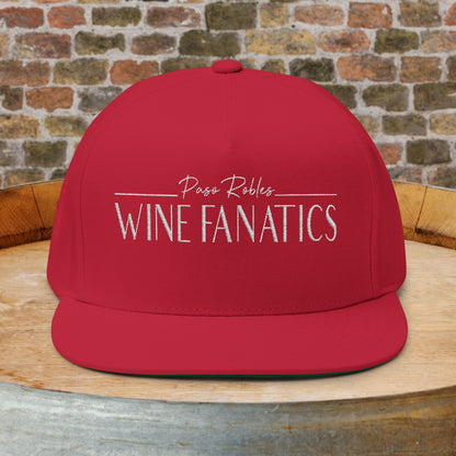 Paso Robles Wine Fanatics Embroidered Logo Flat Bill Cap