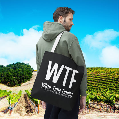 WTF Wine Time Finally Tote Bag