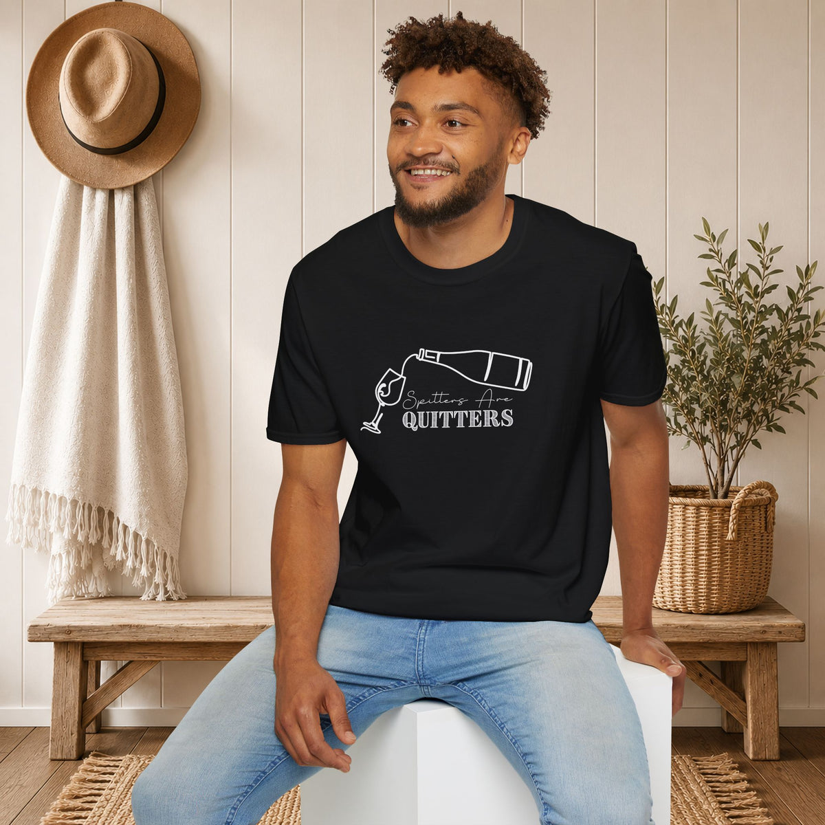 Spitters Are Quitters (wine) Crewneck Tee