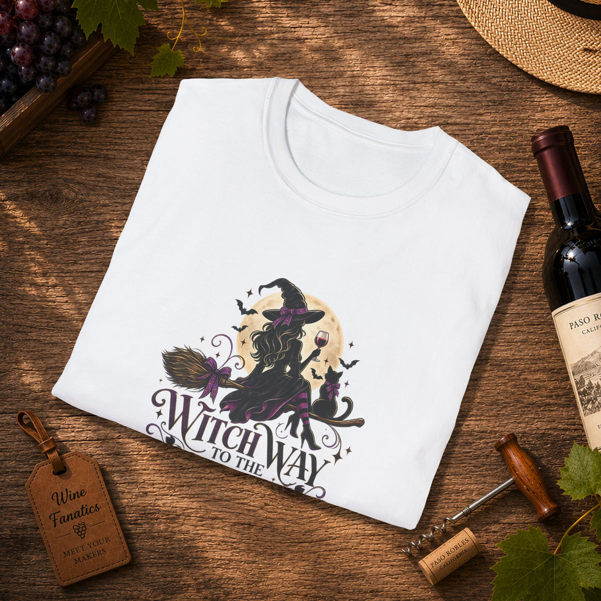 Witch Way To The Wine Unisex Softstyle T-Shirt