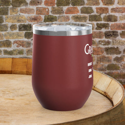 Grandpa's Reason To Wine Personalized 12oz Wine Tumbler