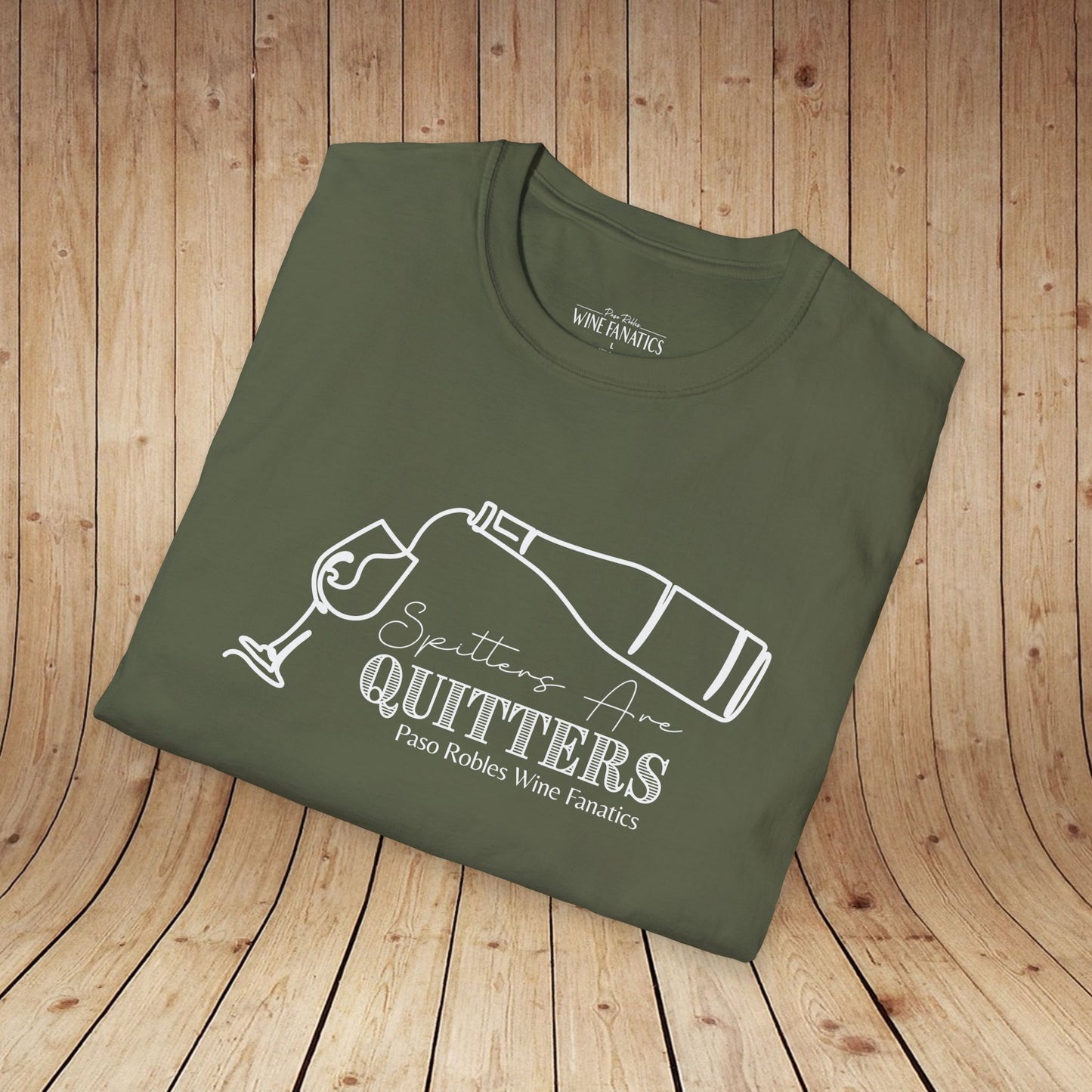 Spitters Are Quitters wine Unisex Softstyle T-Shirt