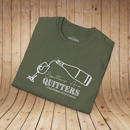 Spitters Are Quitters wine Unisex Softstyle T-Shirt