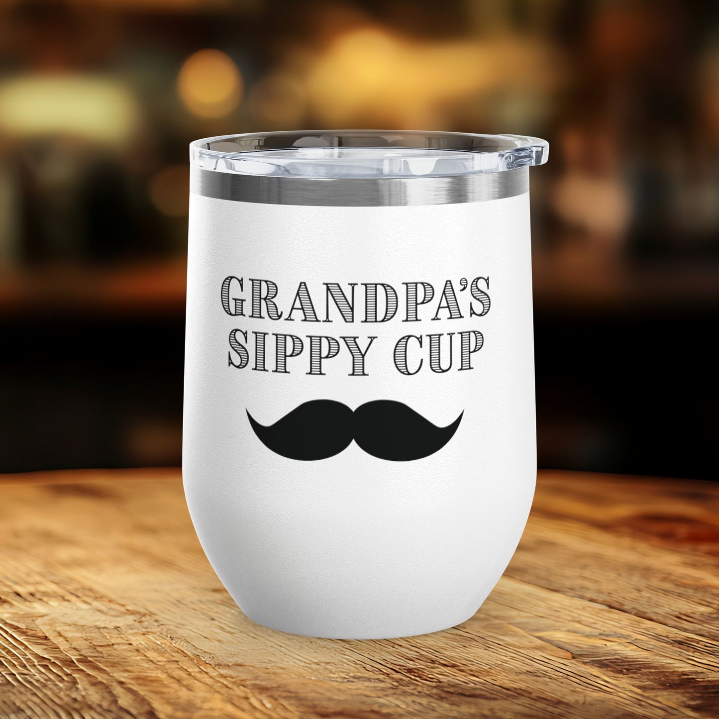 Grandpa's Sippy Cup (mustache) Wine Tumbler