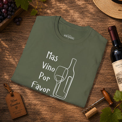 Mas Vino Por Favor Crewneck Tee