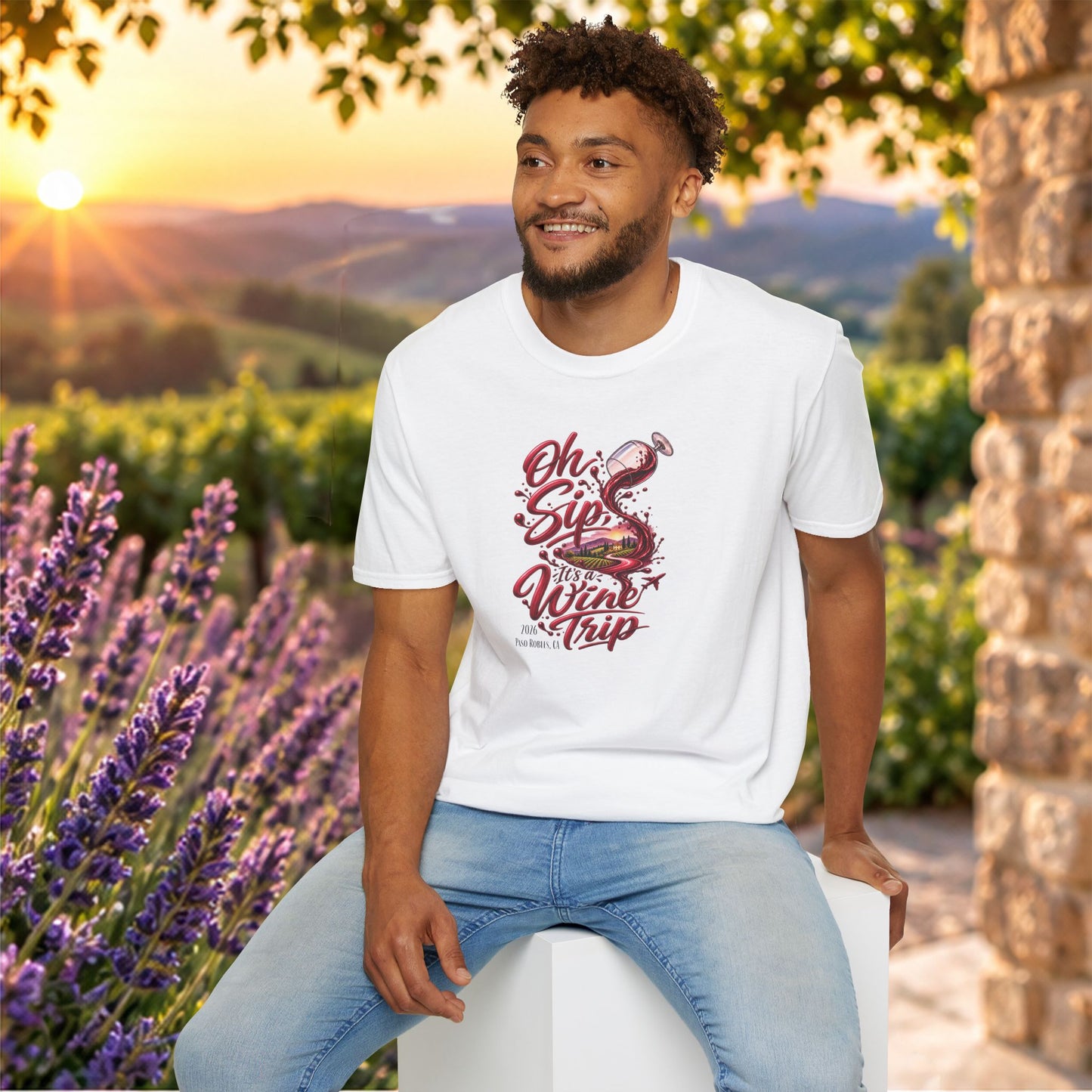 Oh Sip It's A Wine Trip Personalized Crewneck Tee