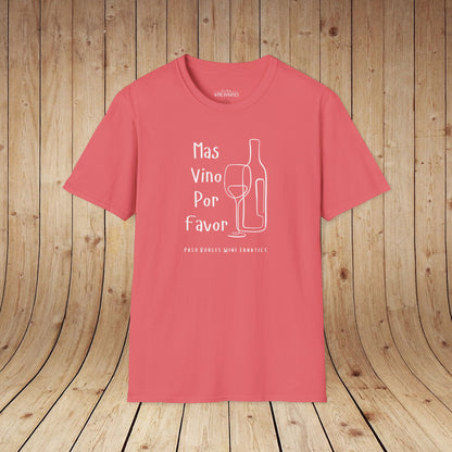 Mas Vino Por Favor Unisex Softstyle T-Shirt