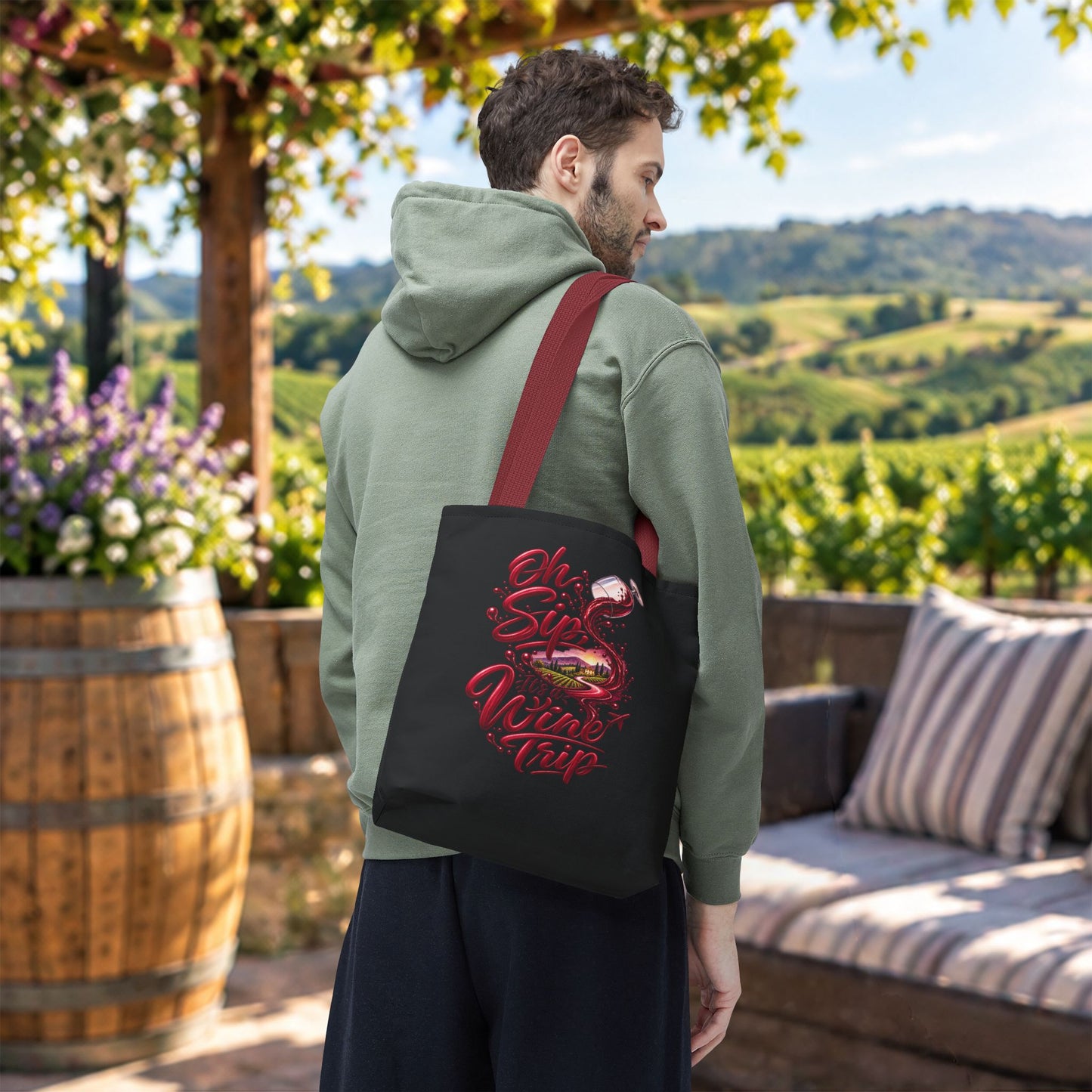 Oh Sip, It's A Wine Trip Personalized Tote Bag