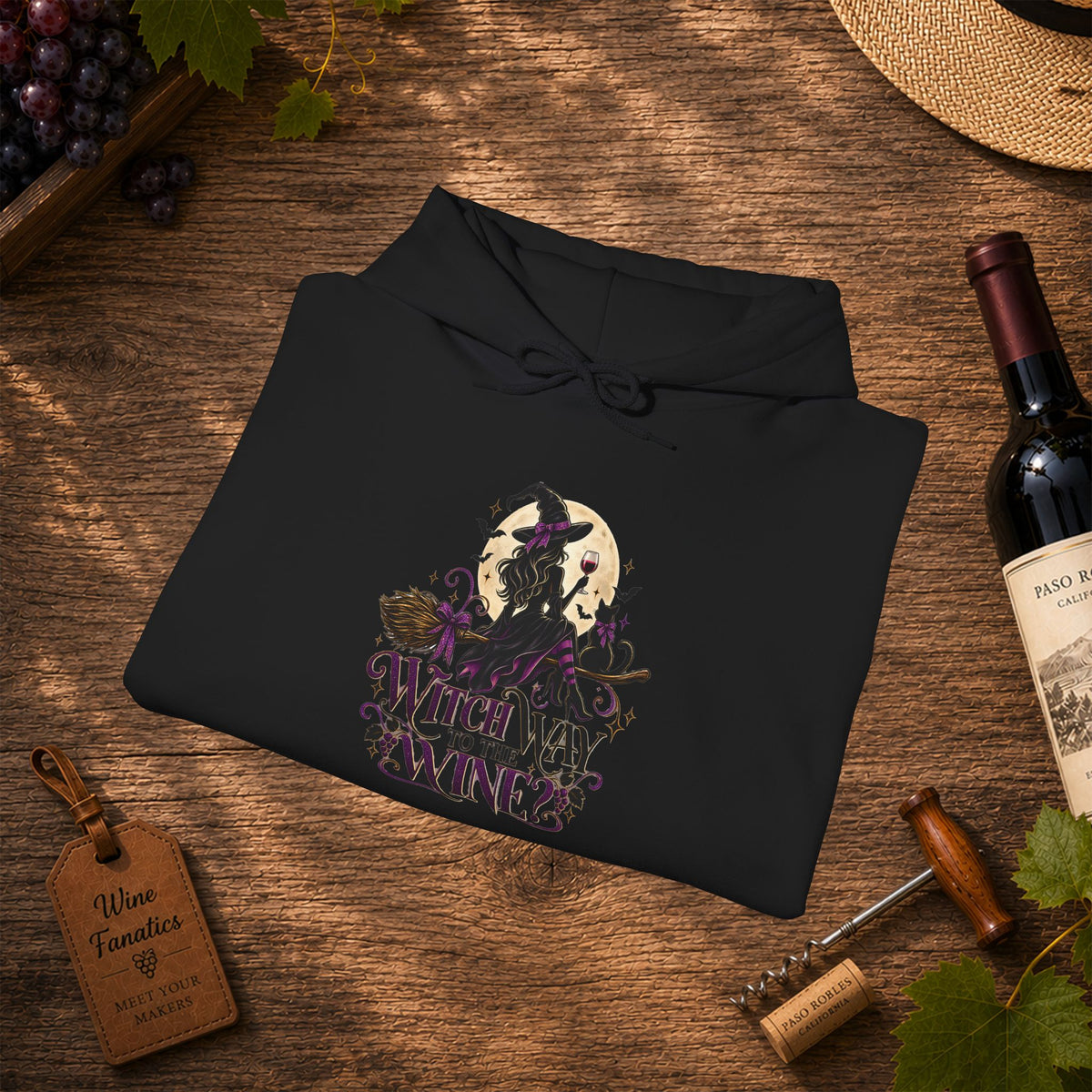 Witch Way To The Wine Hoodie