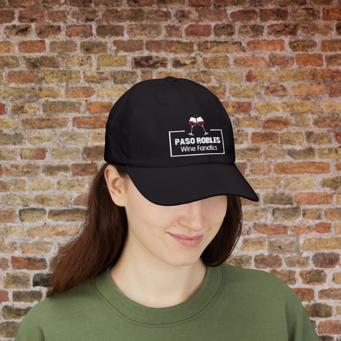 Paso Robles Wine Fanatics Toast Embroidered White Banner Cap