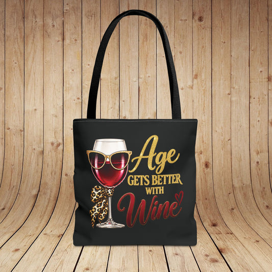 Age Gets Better With Wine Ladie’s Personalized Tote Bag