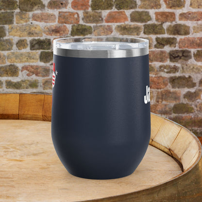 'MERICA Independence Day Personalized 12oz Wine Tumbler