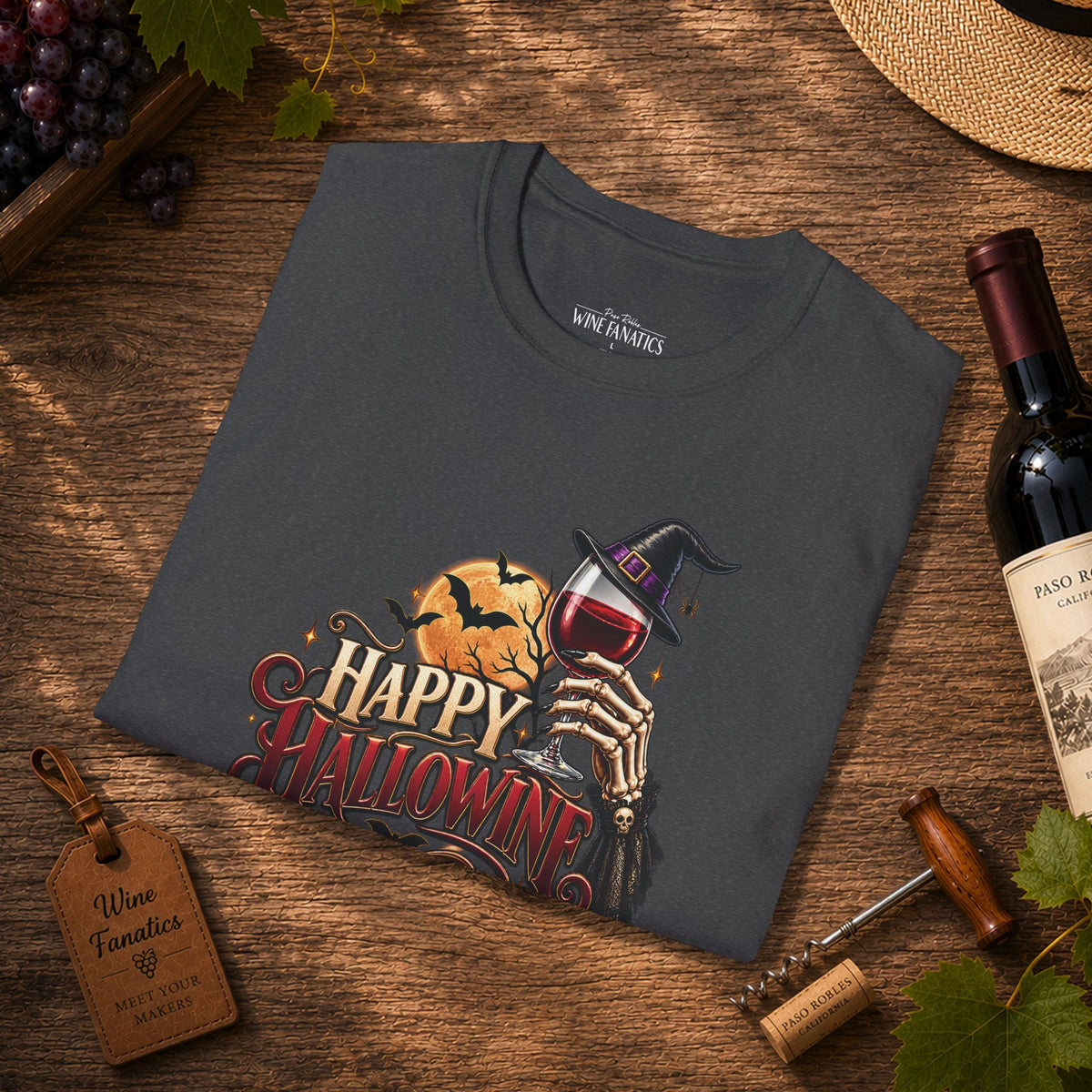 Happy Hallowine Crewneck T-Shirt