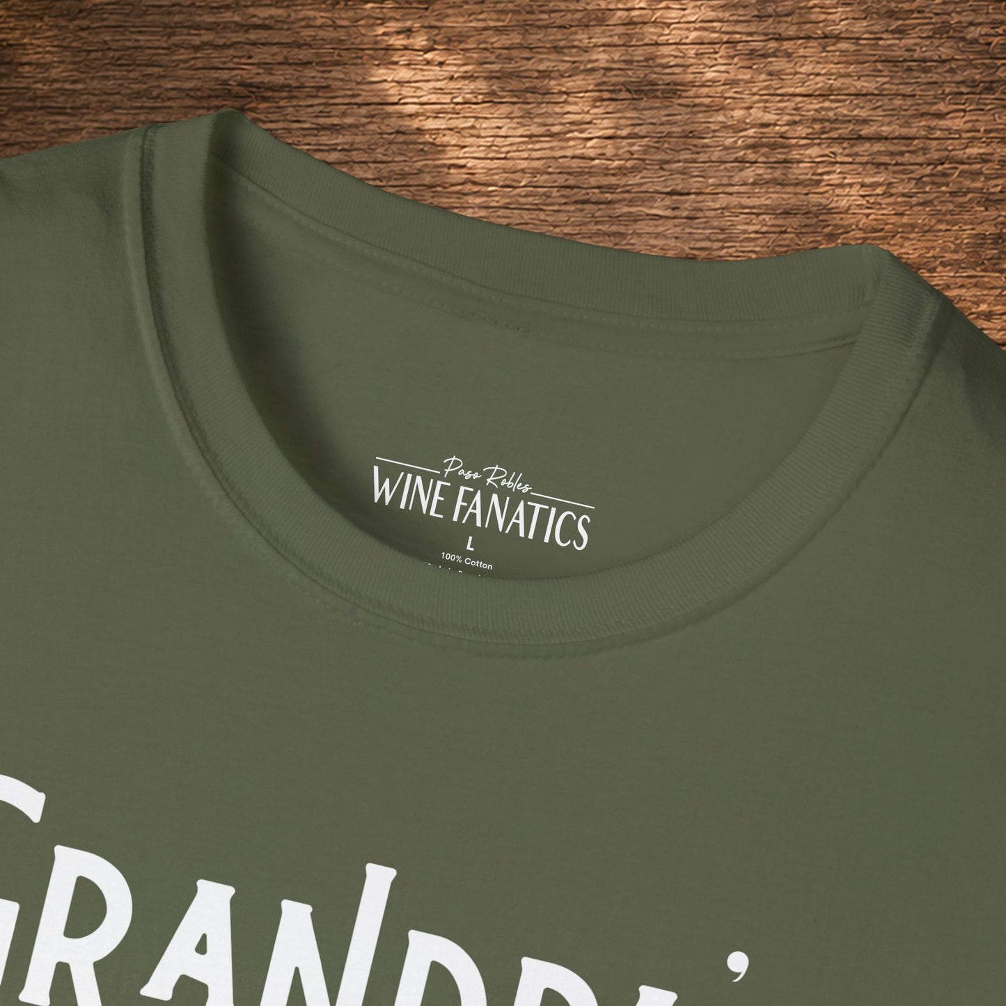 Grandpa's Reason To Wine Personalized Crew Neck T-Shirt