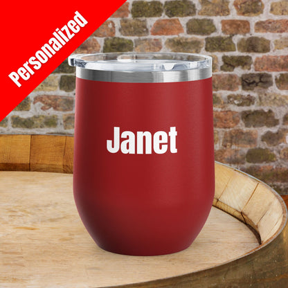 'MERICA Independence Day Personalized 12oz Wine Tumbler