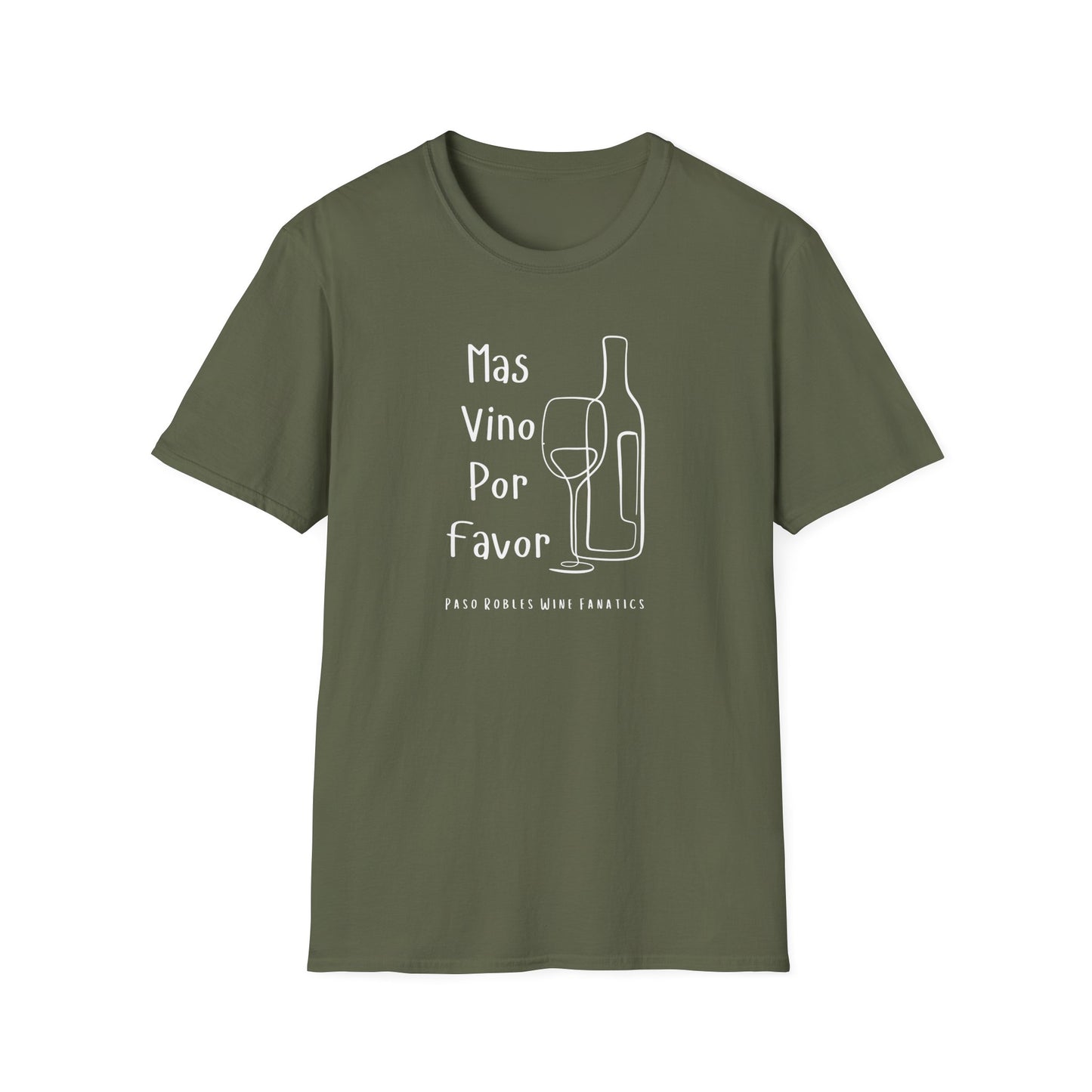 Mas Vino Por Favor Unisex Softstyle T-Shirt