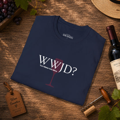 WWJD? Turn Water Into Wine Crewneck Tee