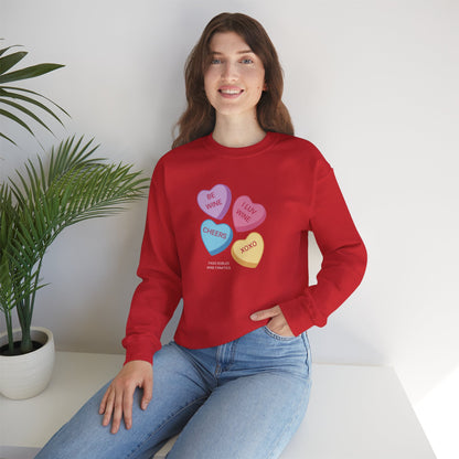 Wine Conversation Hearts Sweatshirt
