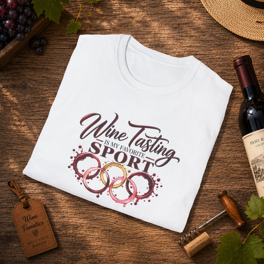 Wine Tasting Is My Favorite Sport Crewneck T-Shirt