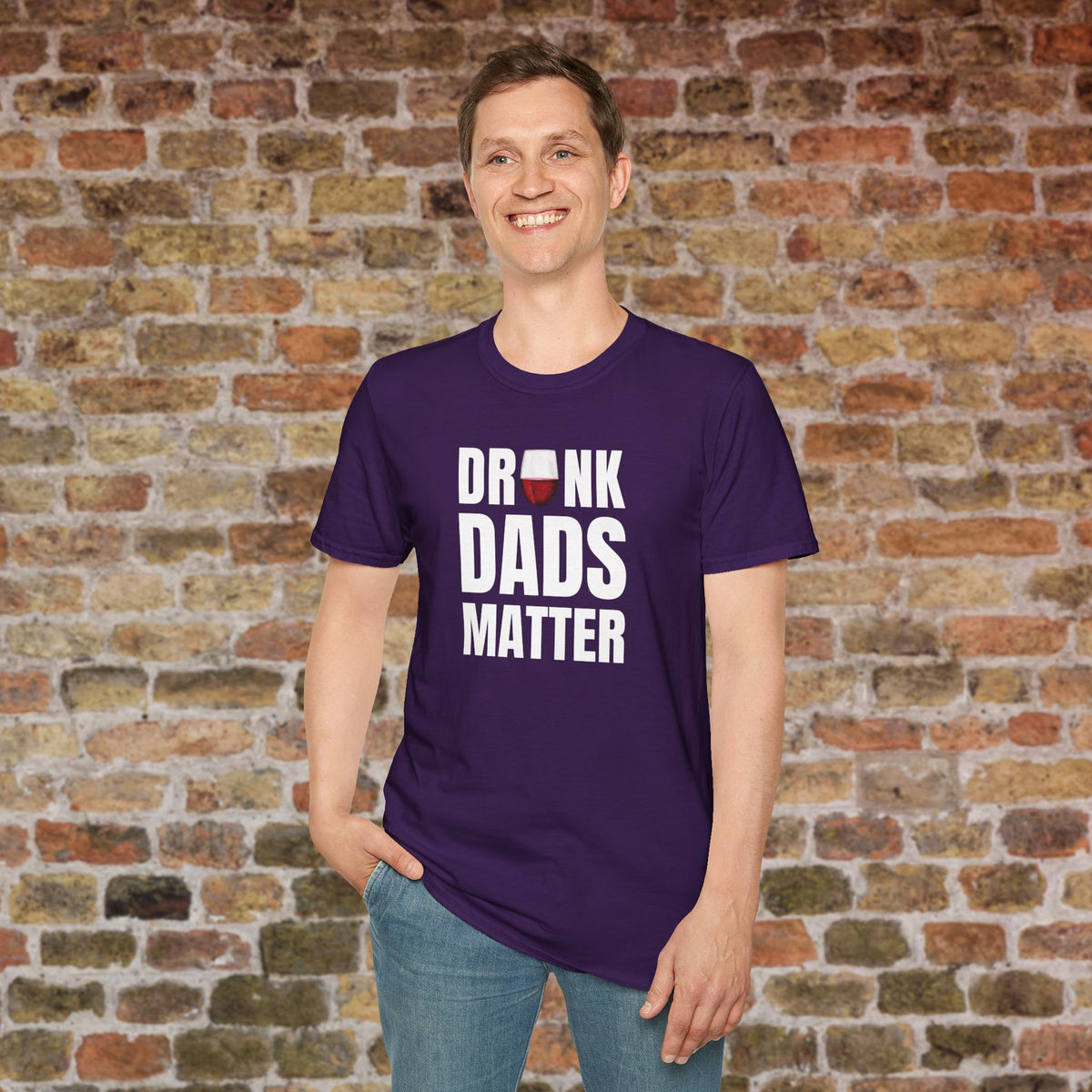 Drunk Dads Matter Crew Neck T-Shirt