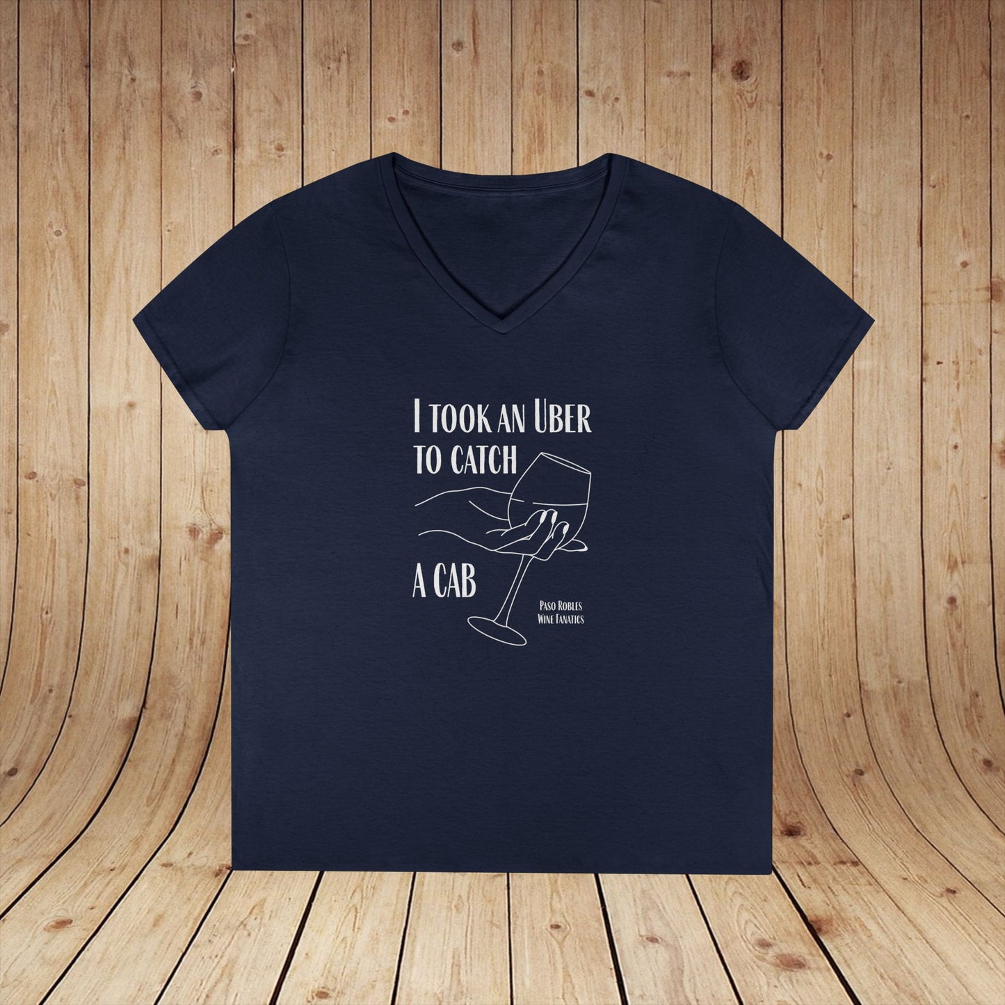 I Took An Uber To Catch A CAB Ladies V-Neck Tee