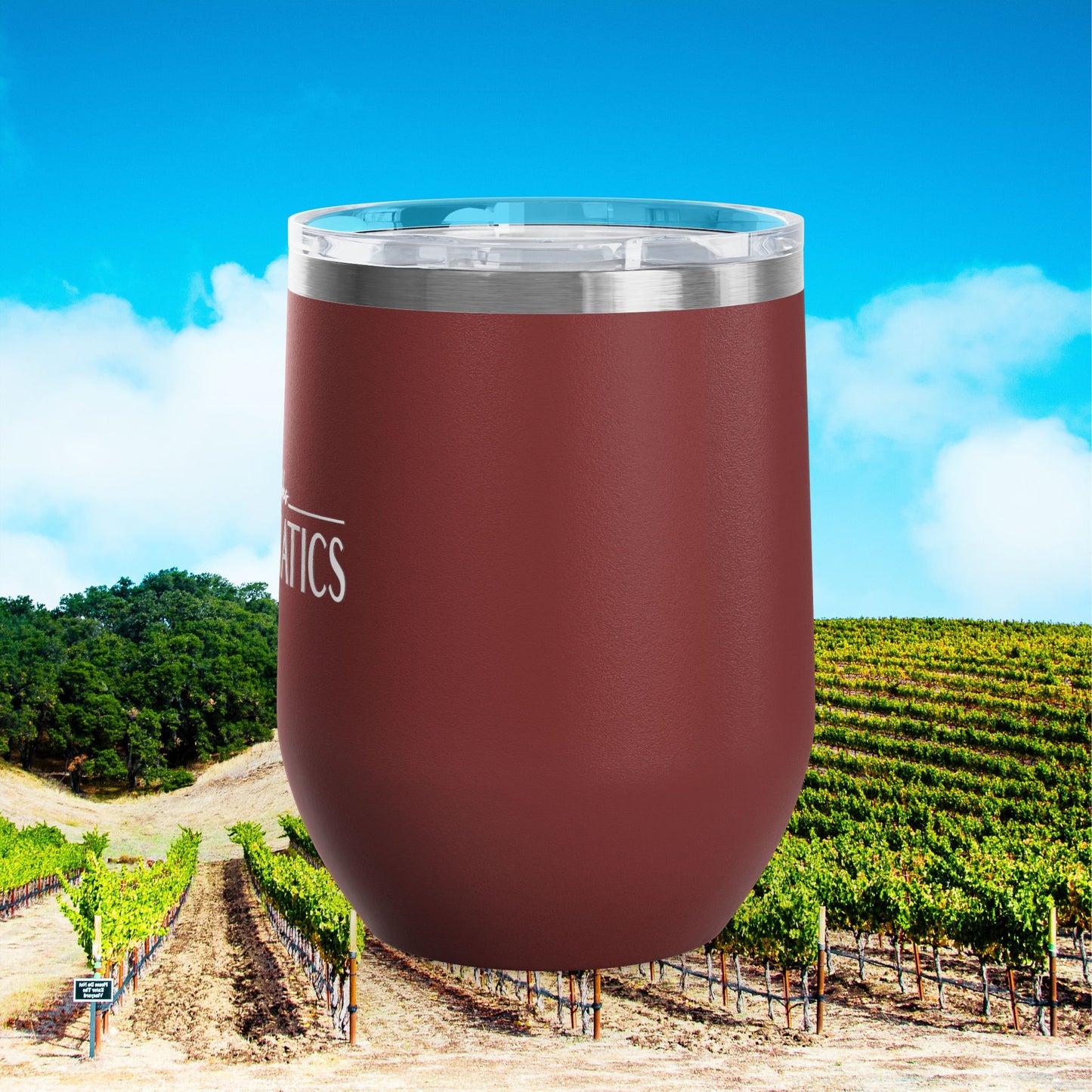 Paso Robles Wine Fanatics Logo 12oz Wine Tumbler