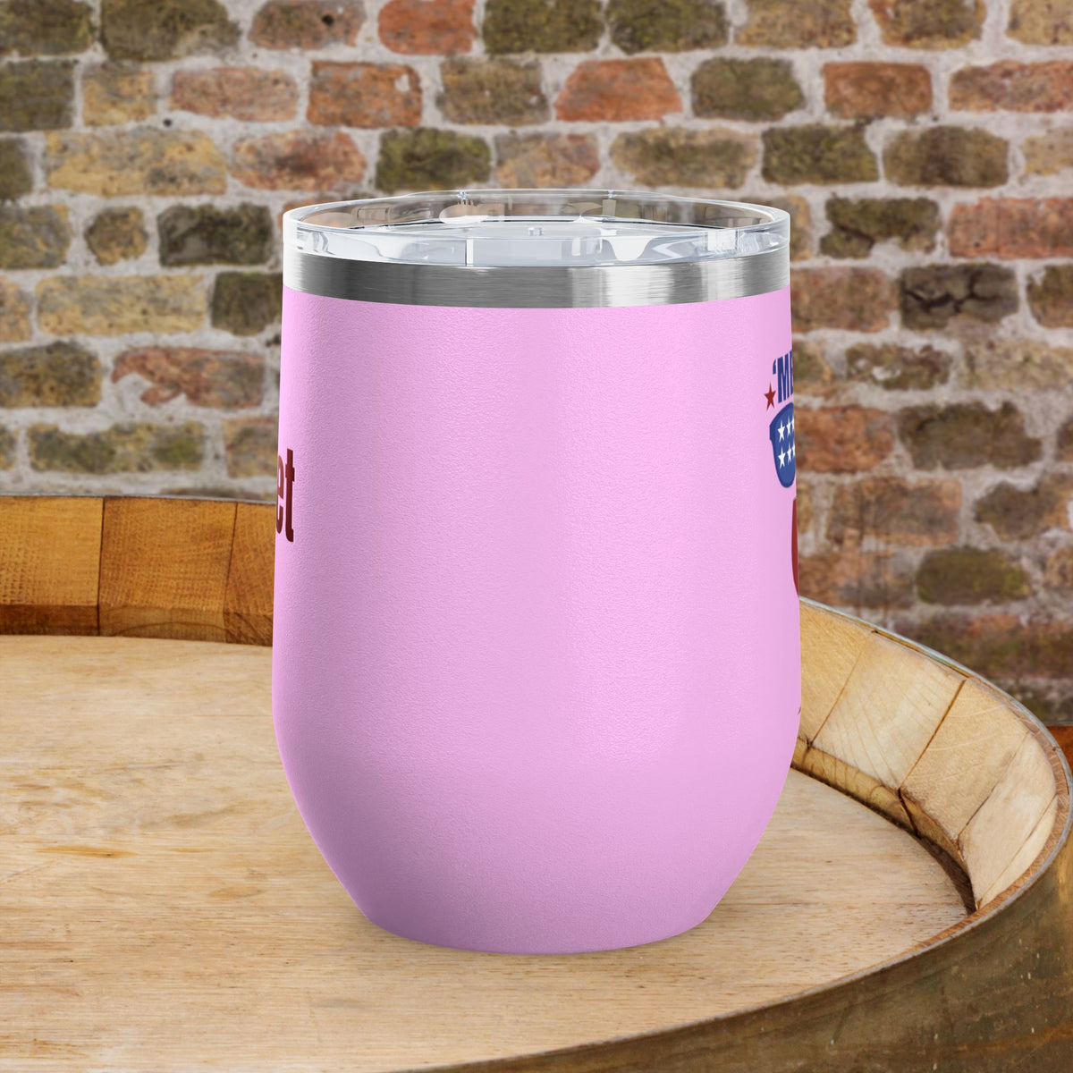 'MERICA Independence Day Personalized 12oz Wine Tumbler