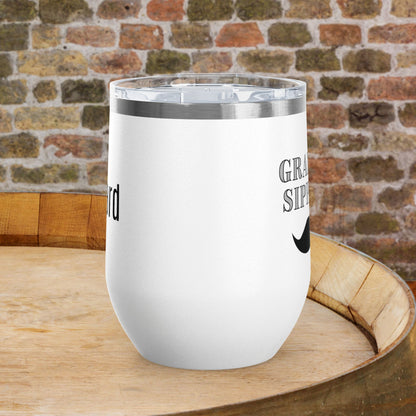Grandpa's Sippy Cup (mustache) Personalized 12oz Wine Tumbler