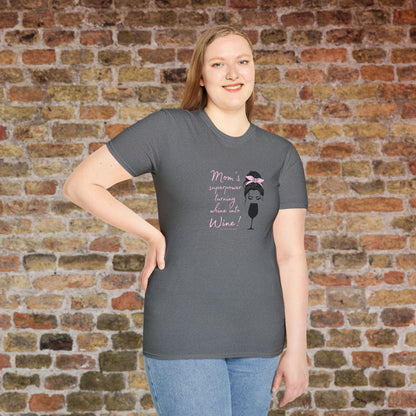Mom's superpower, turning whine into Wine! Crewneck Tee