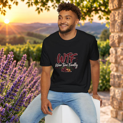 WTF Wine Tasting Finally Crewneck T-Shirt