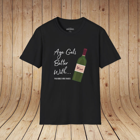 Age Gets Better With Wine Unisex Softstyle T-Shirt