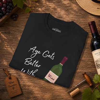Age Gets Better With Wine Crewneck T-Shirt