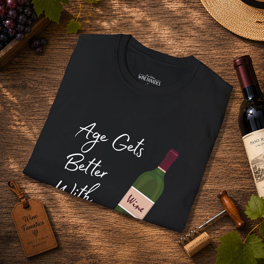 Age Gets Better With Wine Crewneck T-Shirt