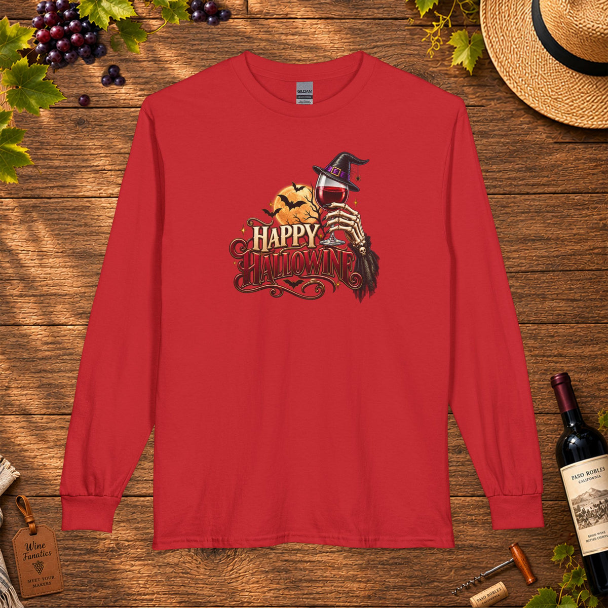 Happy Hallowine Long Sleeve T-Shirt
