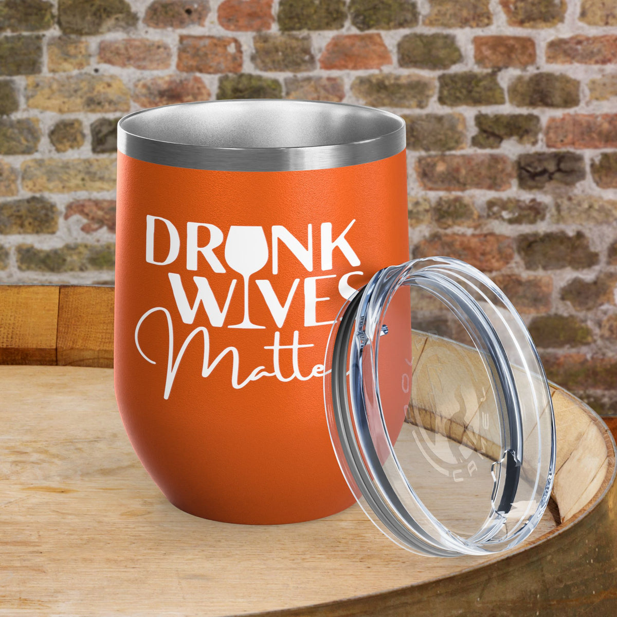 Drunk Wives Matter Personalized 12oz Wine Tumbler