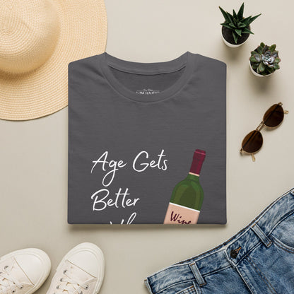Age Gets Better With Wine Crewneck T-Shirt
