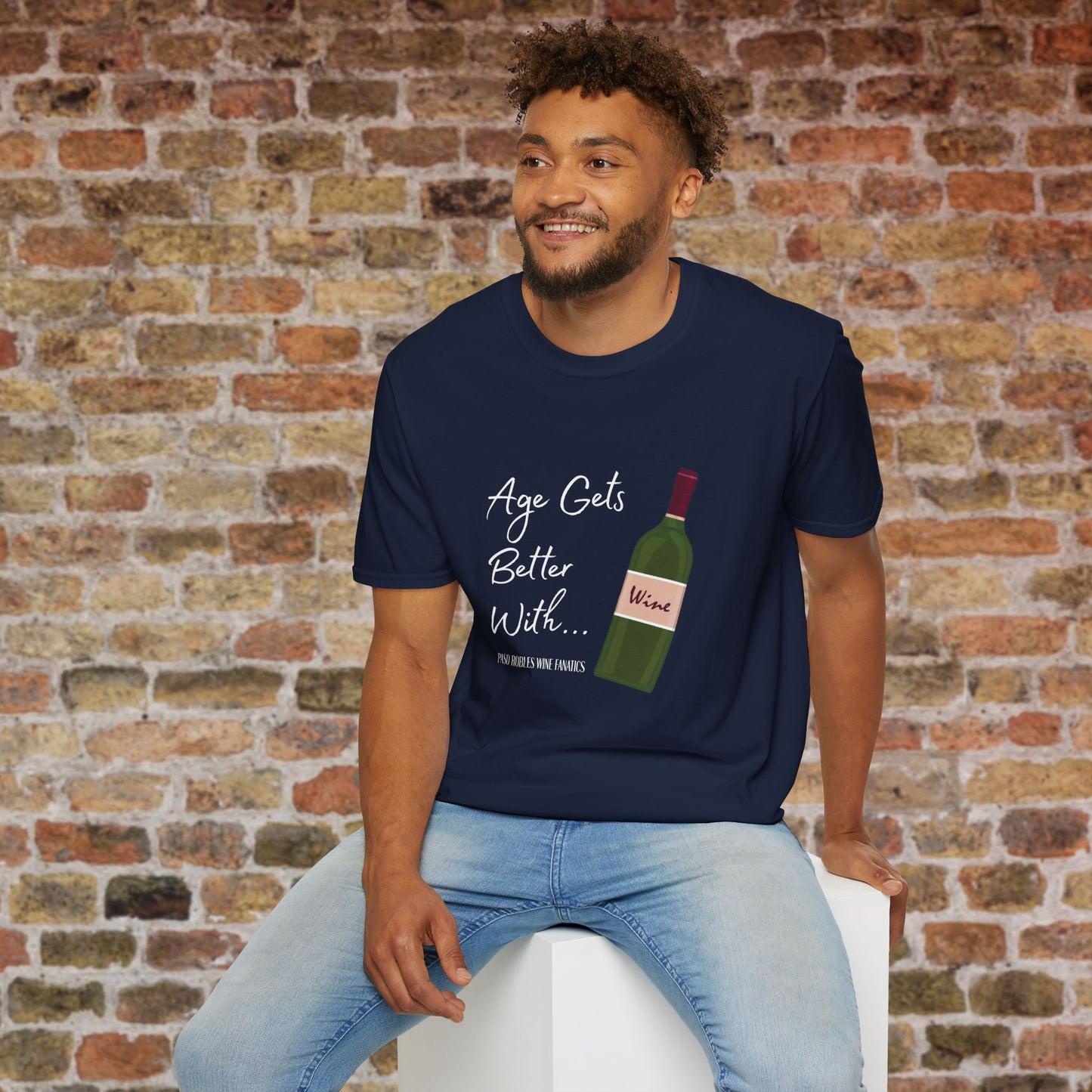 Age Gets Better With Wine Crewneck T-Shirt