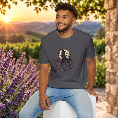 Witch Way To The Wine Unisex Softstyle T-Shirt