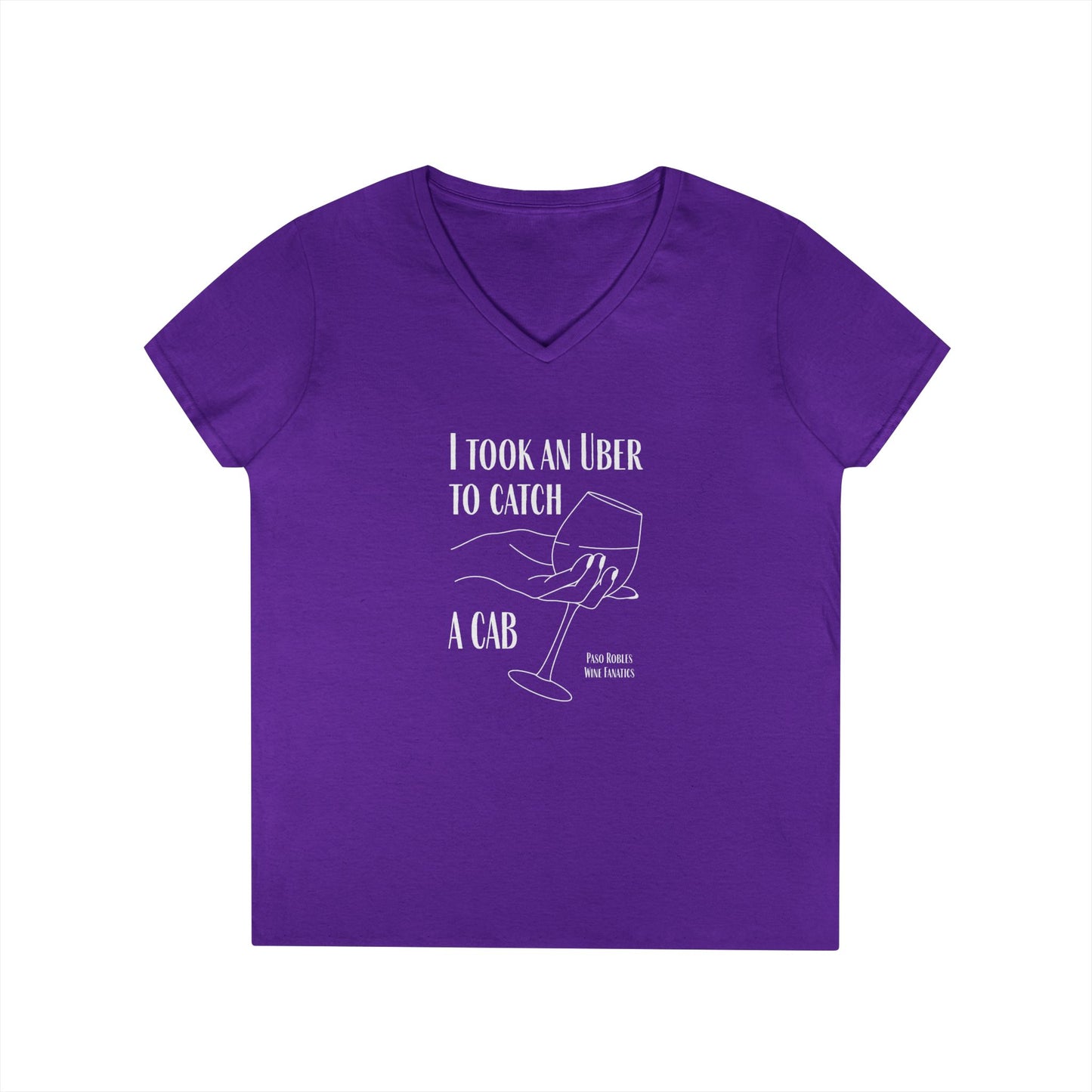I Took An Uber To Catch A CAB Ladies V-Neck Tee