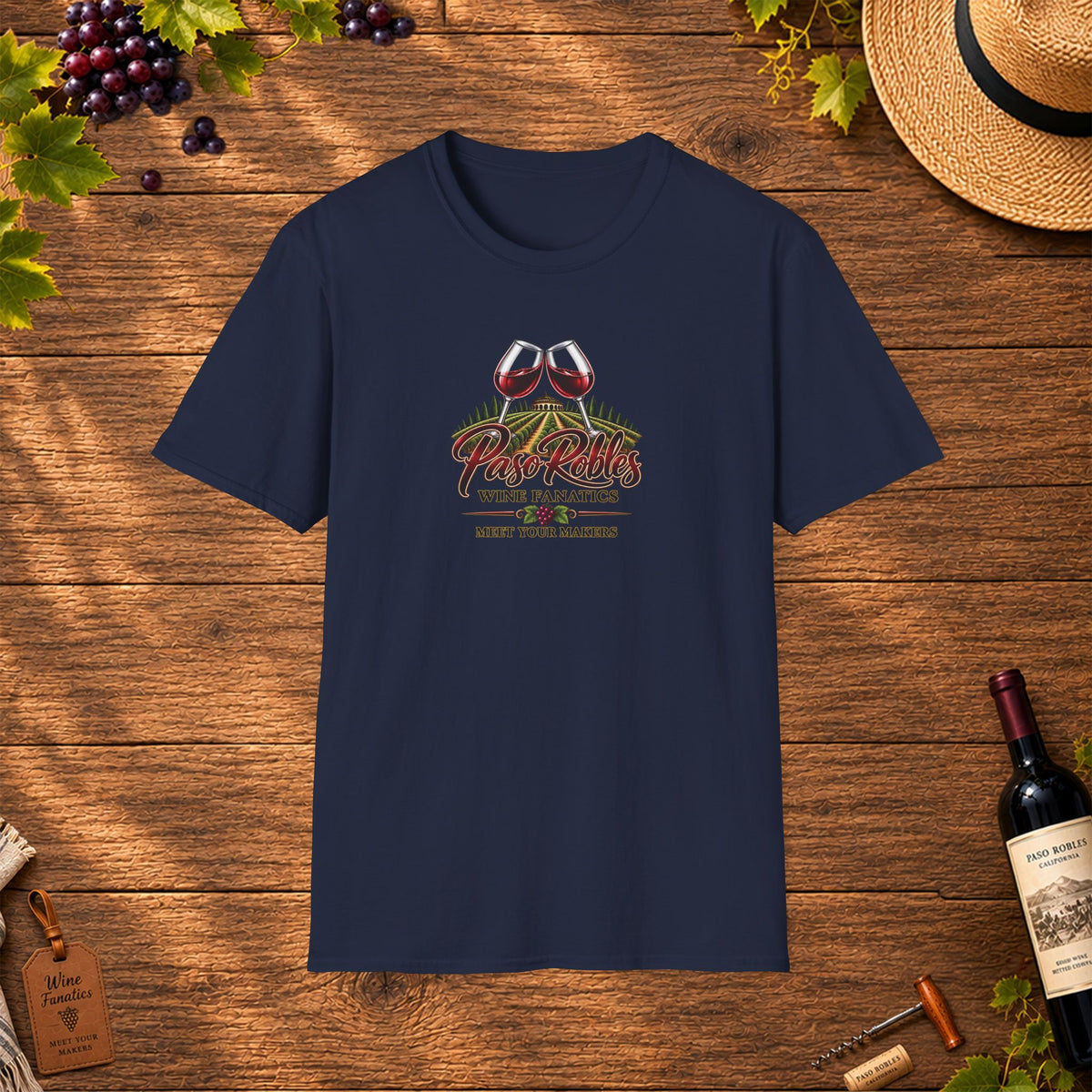 Paso Robles Wine Fanatics Meet Your Makers Crewneck T-Shirt