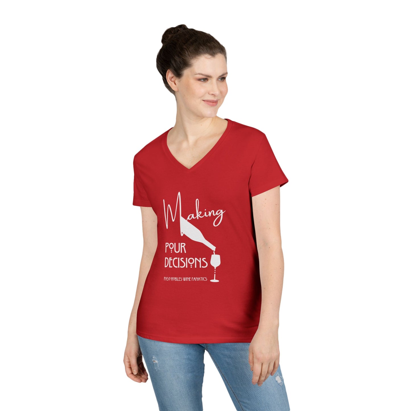 Making Pour Decisions Ladies' V-Neck Tee