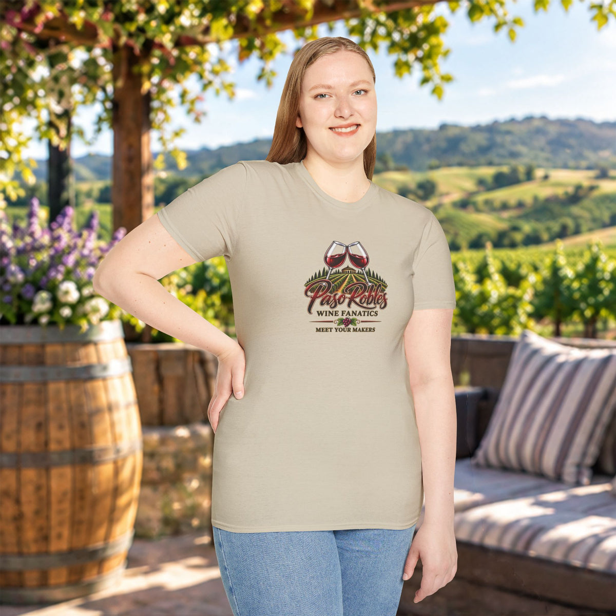 Paso Robles Wine Fanatics Meet Your Makers Crewneck T-Shirt