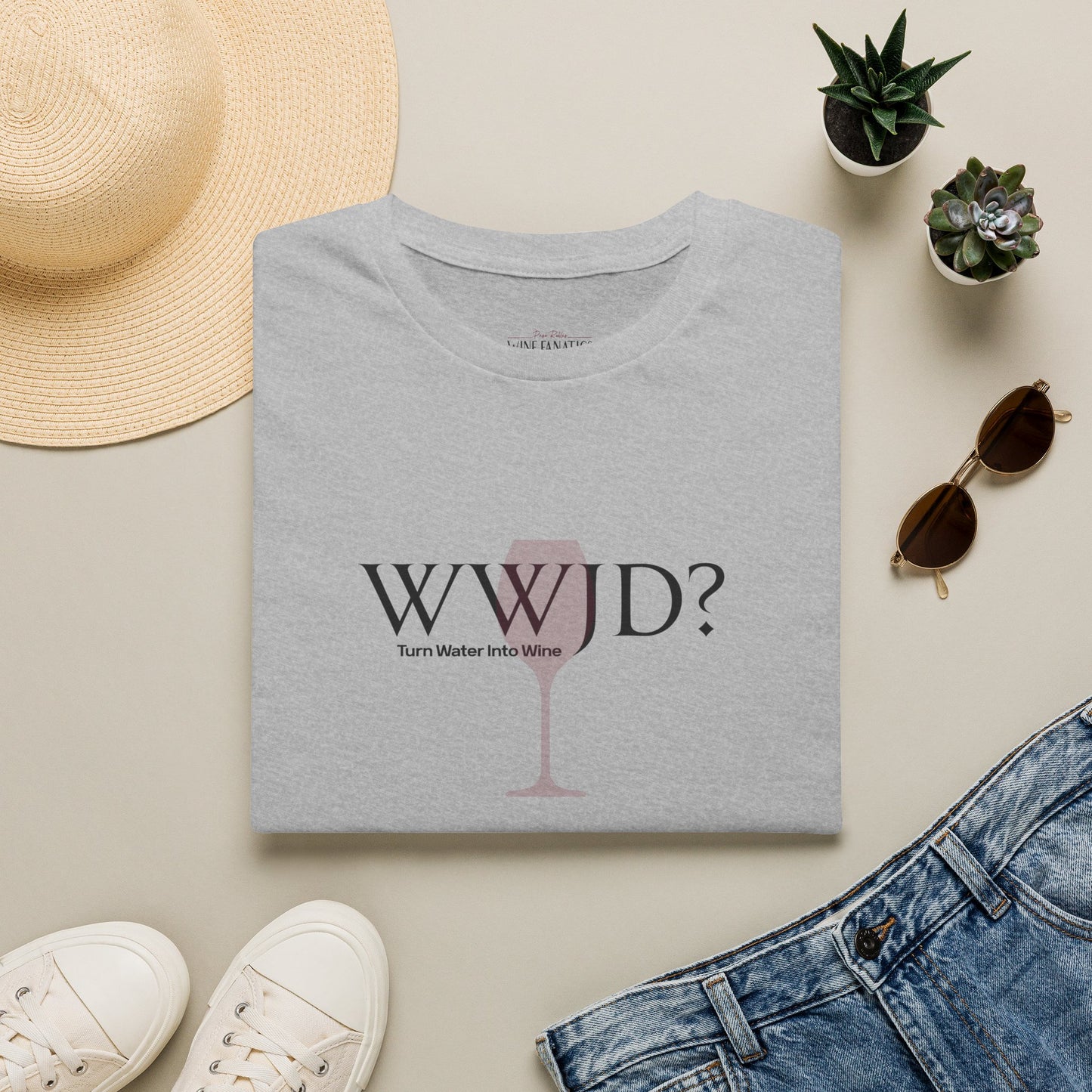 WWJD? Turn Water Into Wine Crewneck Tee