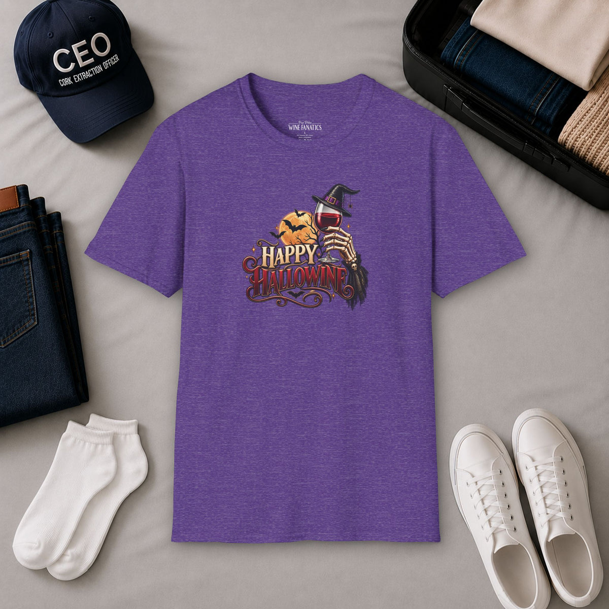 Let's Happy Hallowine Crewneck T-Shirt