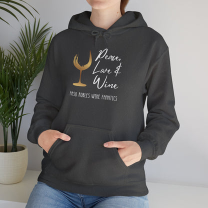 Peace, Love & Wine Gold Glass Hoodie