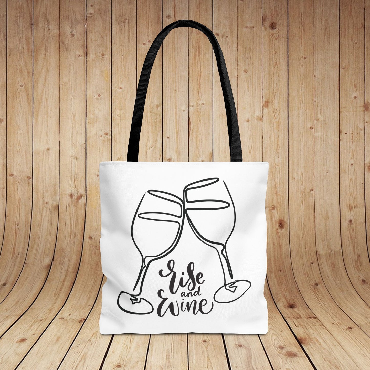 Rise & Wine Personalized Tote Bag