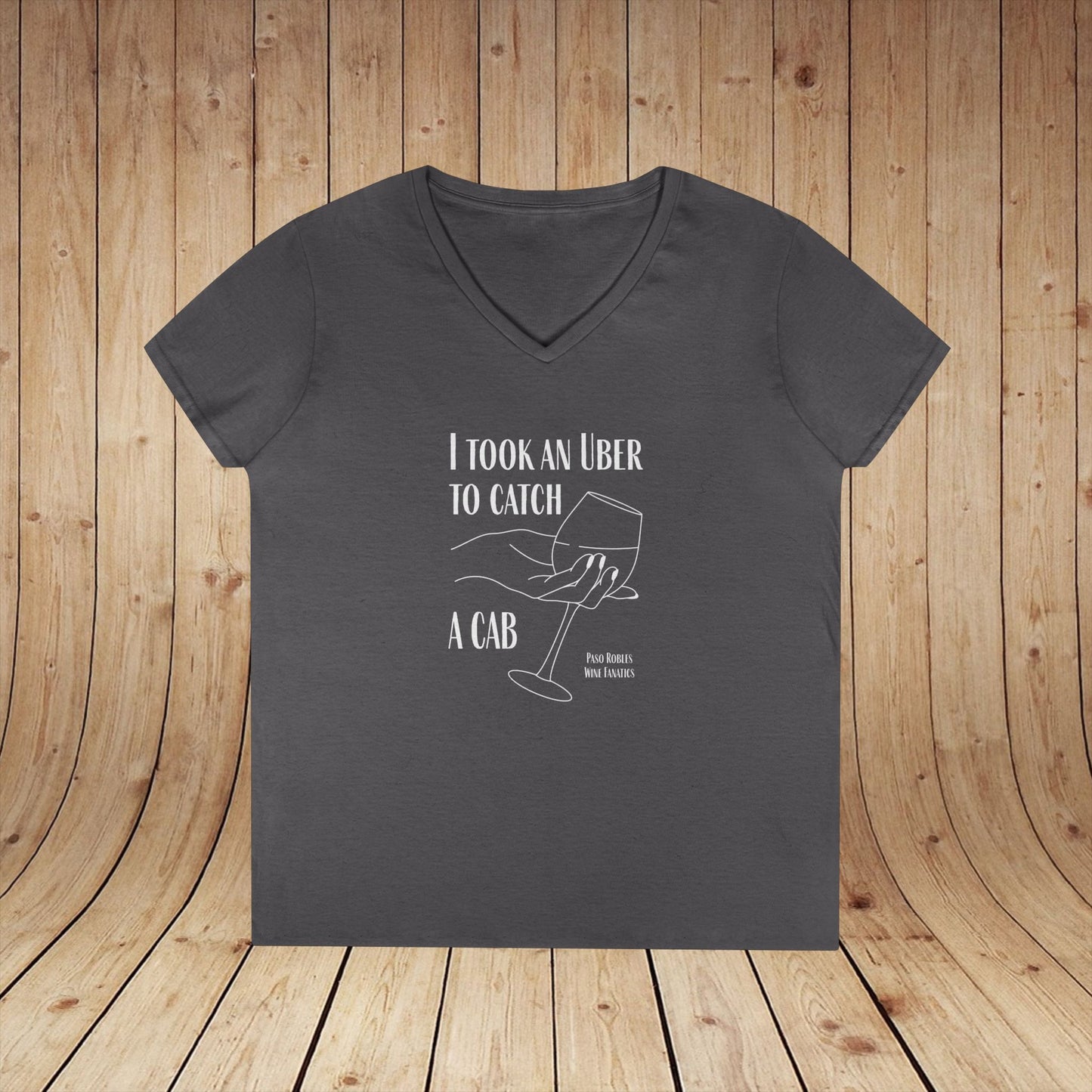 I Took An Uber To Catch A CAB Ladies V-Neck Tee